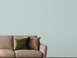 Benjamin Moore Annapolis Green 687 gray paint, corner in a living