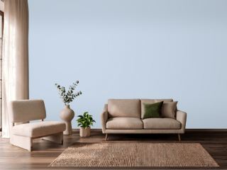 Benjamin Moore Misty Blue 820 on a wall