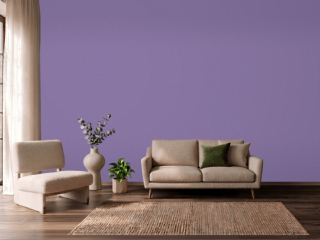 Dunn-Edwards Smashed Grape DE5963 purple paint, full wall in a living