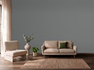 PPG Improbable 1011-5 gray paint, south light in a living